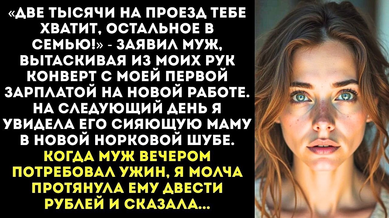 «Отдавай зарплату, я сам решу, на что тебе тратить!» — муж забрал мои деньги и купил матери шубу