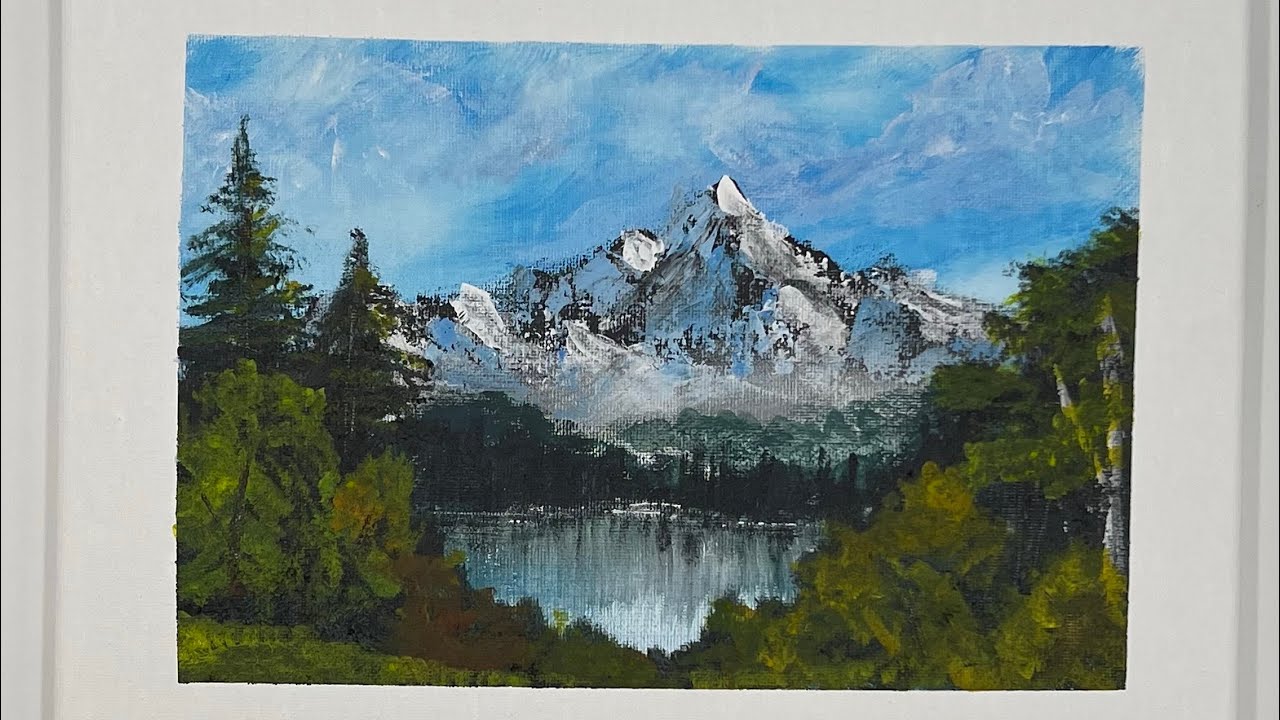 Tried following a Bob Ross tutorial 🔥🔥🏞️