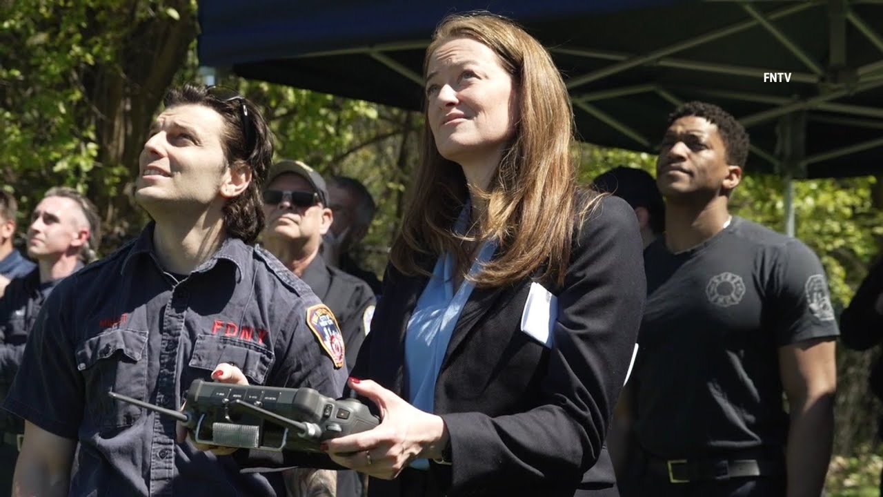 FDNY Drone Demo by Fire Chief at Fort Totten - QUEENS