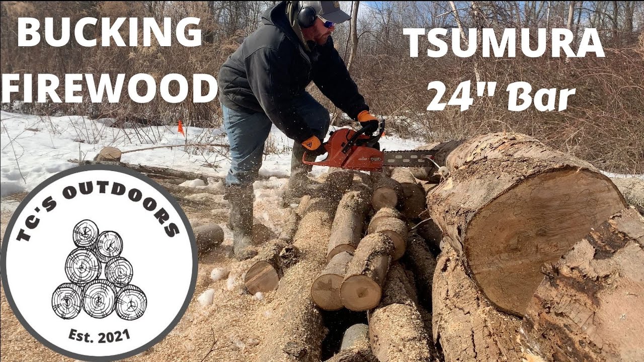 CUTTING FIREWOOD WITH THE NEW 24