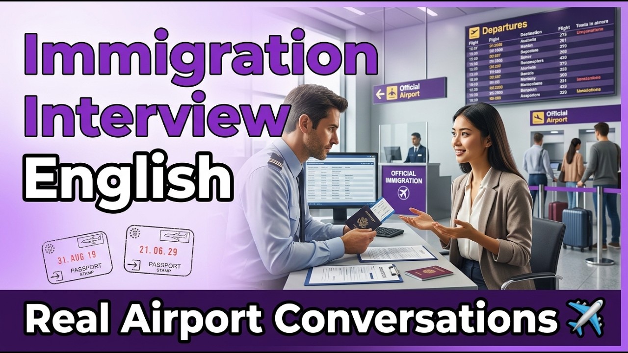 Immigration Interview English | Real Airport Conversations
