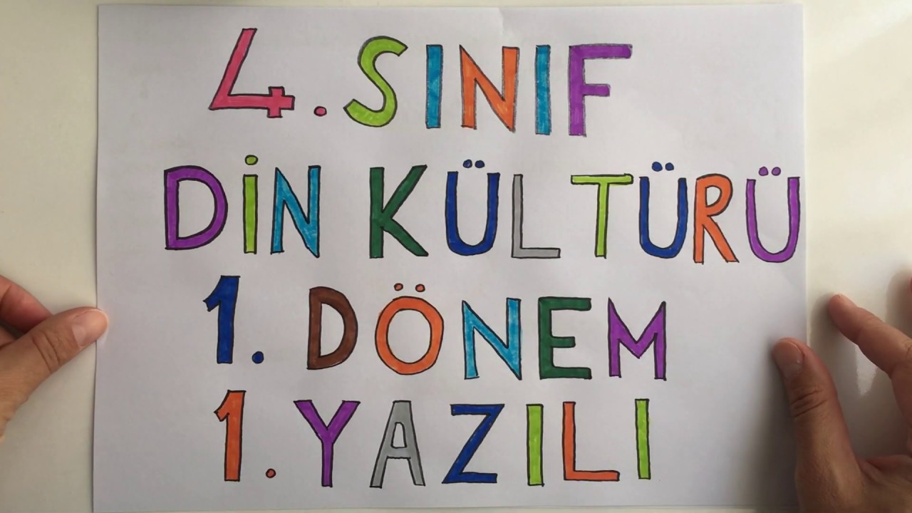 4. Sınıf Din Kültürü 1. Dönem 1. Yazılı