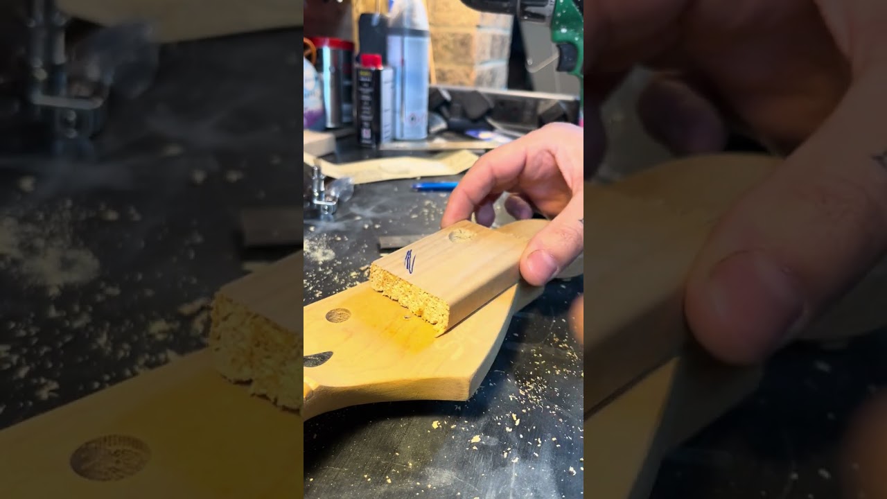 How to enlarge guitar tuning peg holes. 