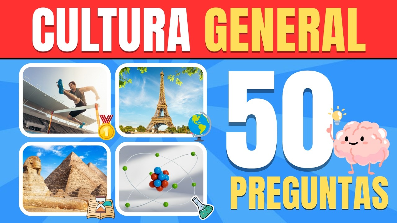 50 Preguntas de Cultura General que Desafiarán tu Mente!🤯 ¿Cuántas Puedes Adivinar? || Quizz cultura