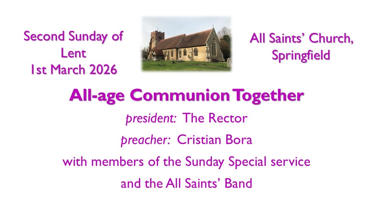All-age Communion Together – Second Sunday of Lent – 1 March 2026
