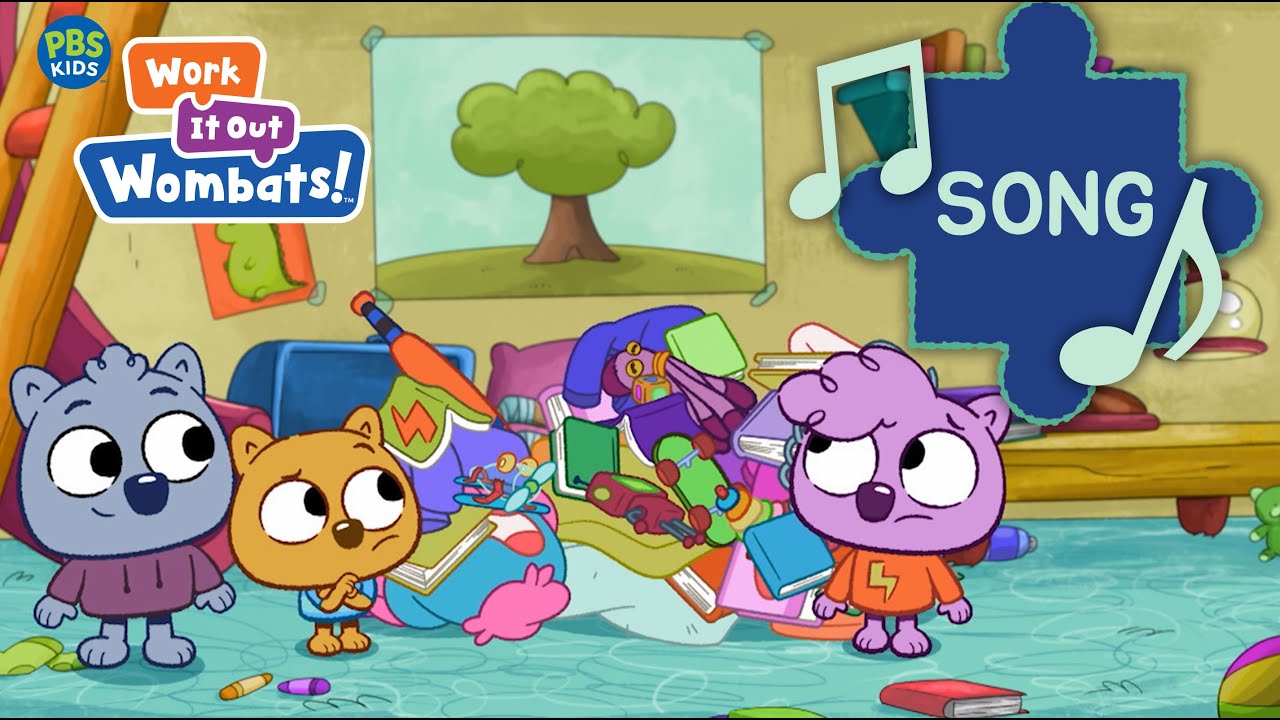 SONG: Clean Up | Feeling Overwhelmed | WORK IT OUT WOMBATS! on PBS KIDS