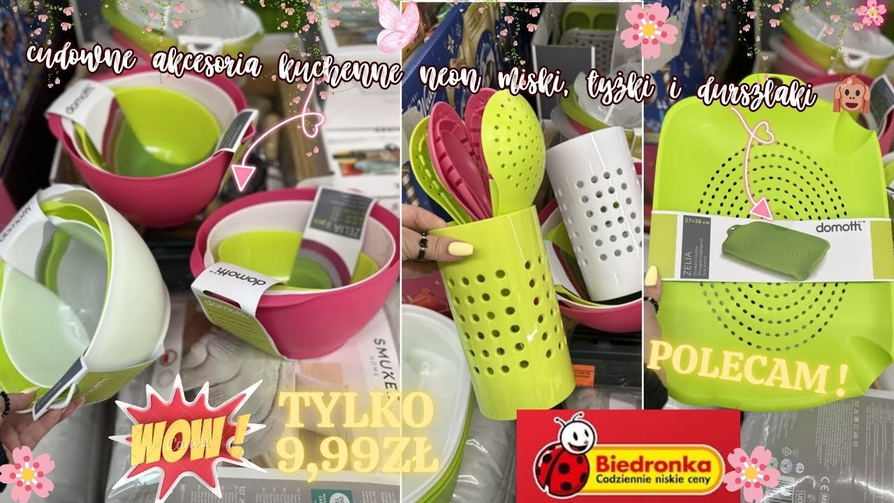 BIEDRONKA 🌸 NOWOŚCI śliczne ZESTAWY MISEK, DURSZLAKI 🌸💕 SZATKOWNICA, akc.do telefonu🌸HITY do KUCHNI🙉