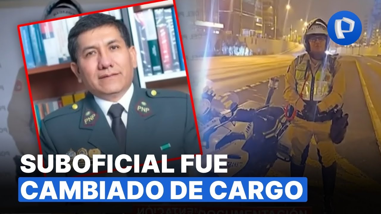Policía de tránsito es sancionado tras intervenir a coronel que conducía sin documentos