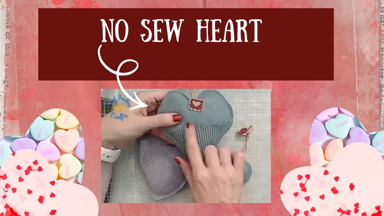 No-Sew Fabric Hearts | Easy Mixed Media Project #diycrafts #15minutecrafts