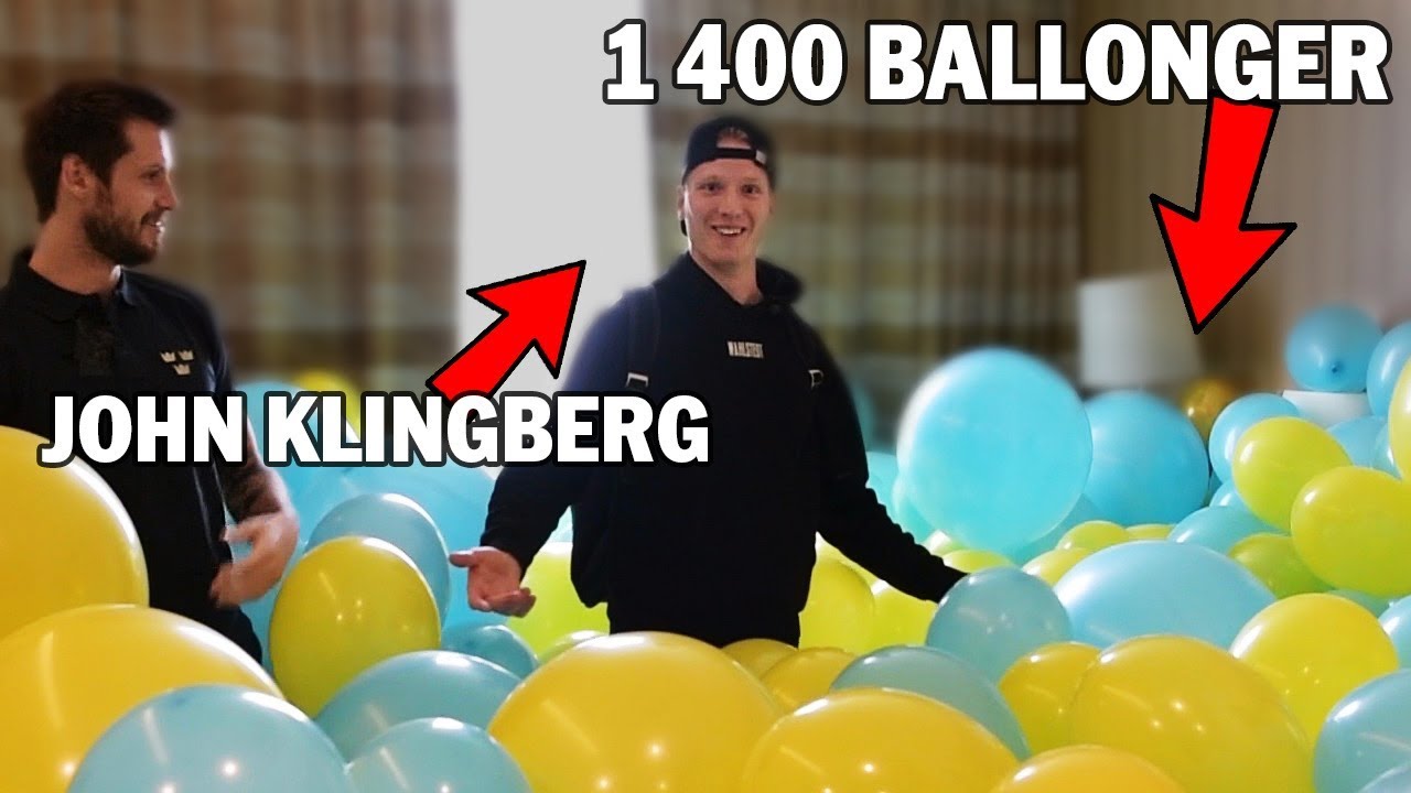Sjuka pranket: Fyller Klingbergs hotellrum med 1400 ballonger