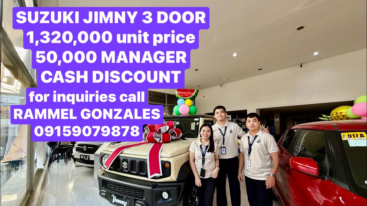 Murang Suzuki JIMNY Japan 3 door 2026 model may Malaking cash discount at Mababang Ang downpayment.