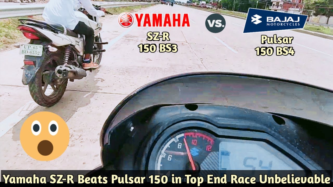 Bajaj Pulsar 150 BS4 Vs Yamaha SZ-R 150 BS3 | Top End | Shocking Results |  Must Watch | UP65 Racers