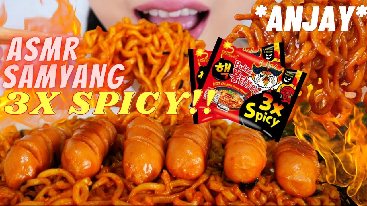 ASMR SAMYANG 3X SPICY *NEW* | CHALLENGE TERANJAY!!!😂😭 | ASMR INDONESIA | NO TALKING