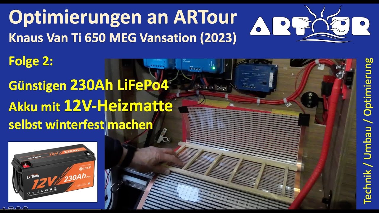 (DiY) Heizung für LiFePo4 Akku im Knaus Van Ti 650 MEG Vansation