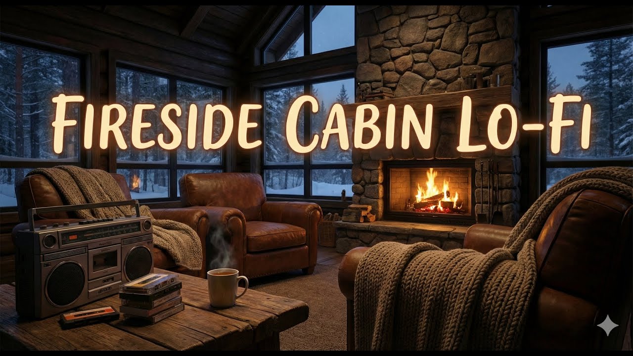 Fireside Cabin Lo-fi　暖炉が灯る冬のキャビン・チル