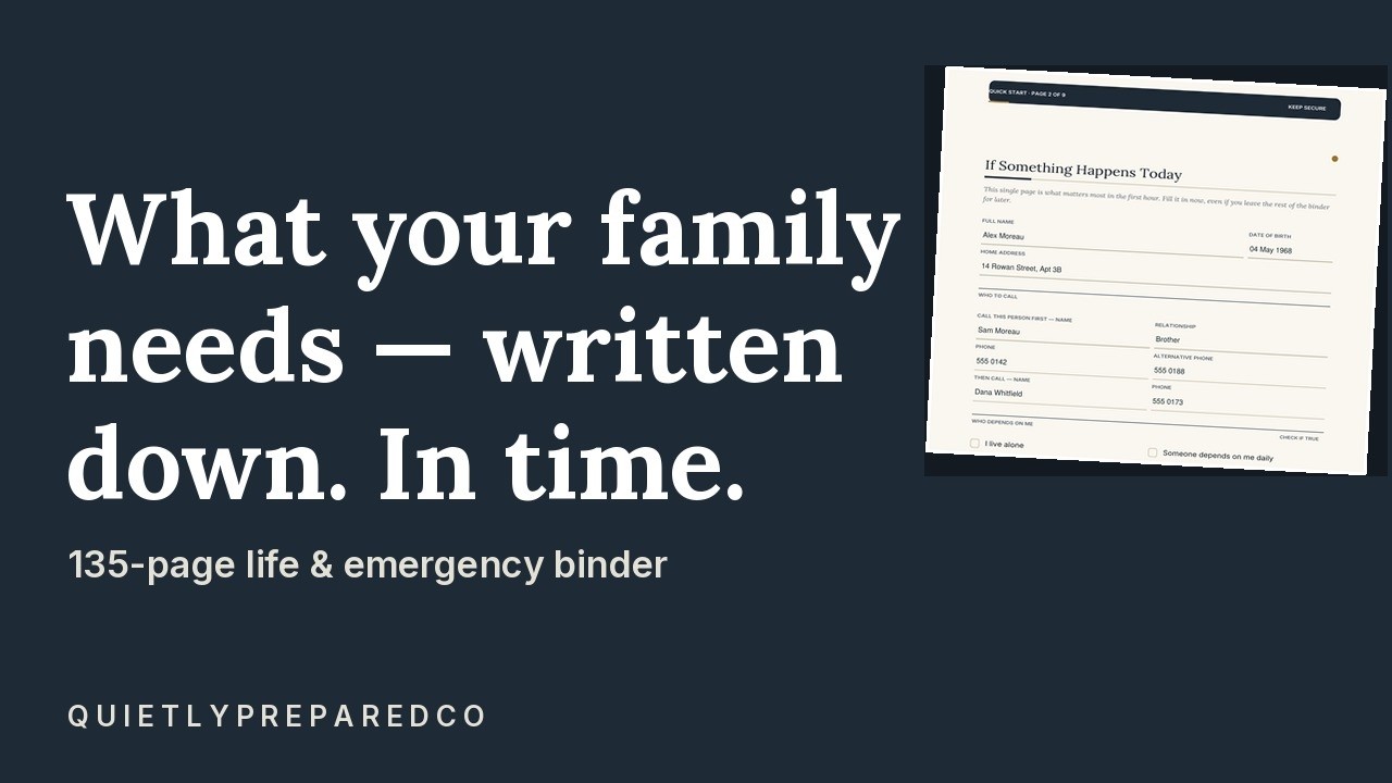 Life & Emergency Binder &mdash; full walkthrough (end of life planner, printable + fillable PDF)