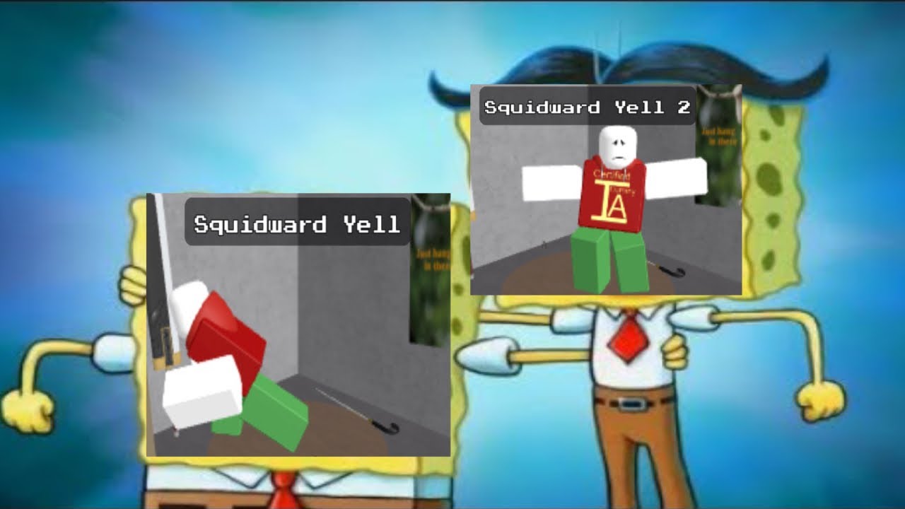 Item asylum Squidward Yell emotes showcase (there’s two of them)
