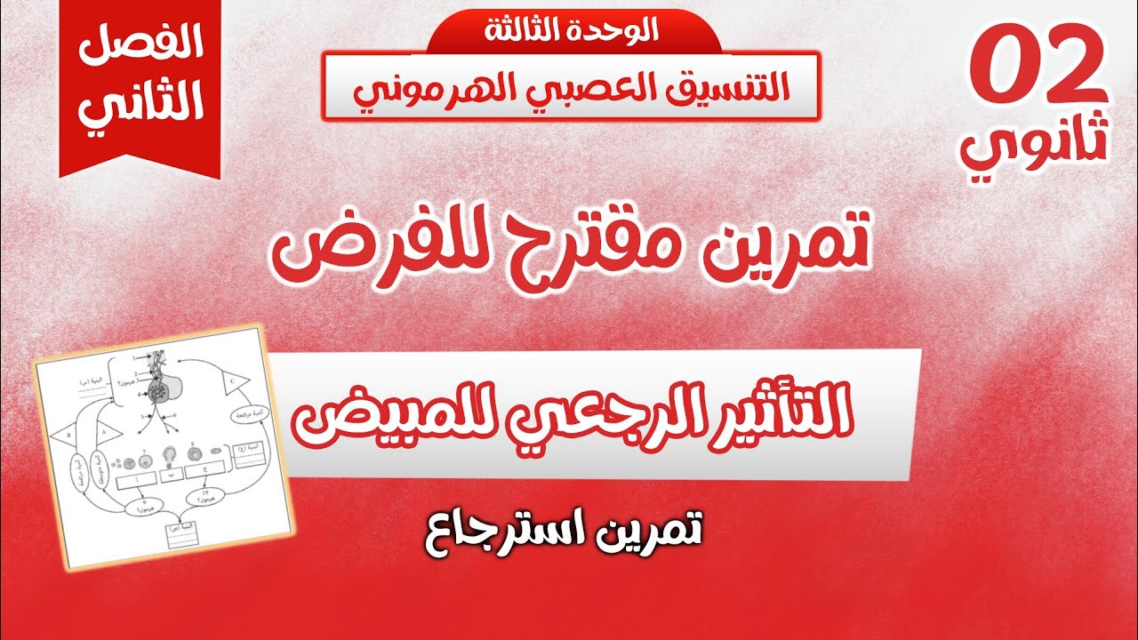 تمرين استرجاع حول التاثير الرجعي للمبيض | ثانية ثانوي/ تمرين مقترح لفرض الفصل2👌