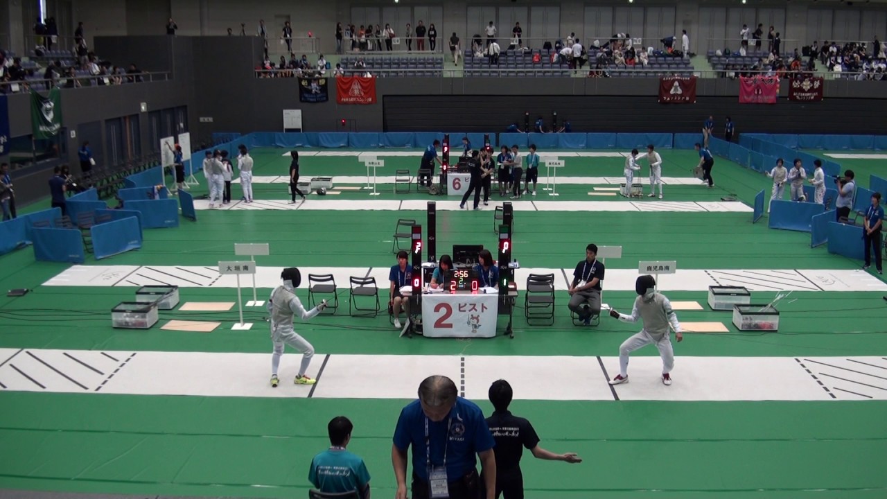 2017年 フェンシング男子 学校対抗 鹿児島南vs大垣南 準決勝