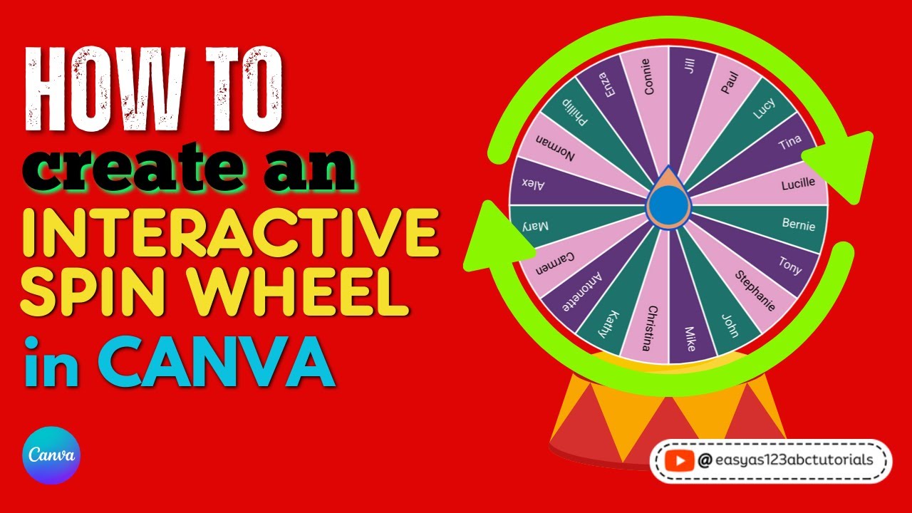 How to Create an Interactive Spin Wheel in Canva Tutorial for Beginners Step by Step