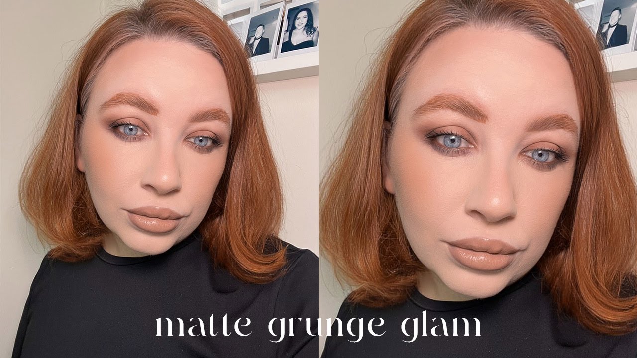 A GRUNGE MATTE MAKEUP LOOK - MY FAVOURITE! | rosy cool tone eyes and matte full coverage skin