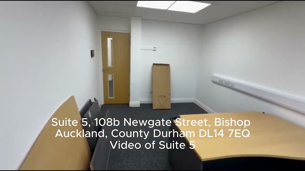 Suite 5, 108b Newgate Street, Bishop Auckland, County Durham DL14 7EQ - Video Walkthrough