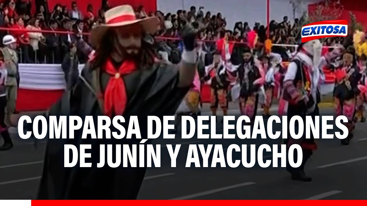 🔴🔵Desfile Cívico Militar: Comparsa cultural de las delegaciones de Junín y Ayacucho