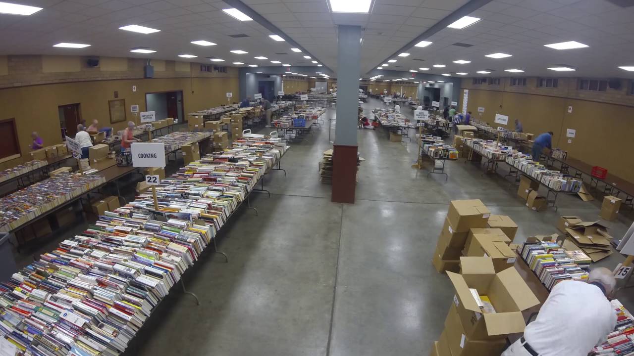 Friends of the Library Book Sale Setup