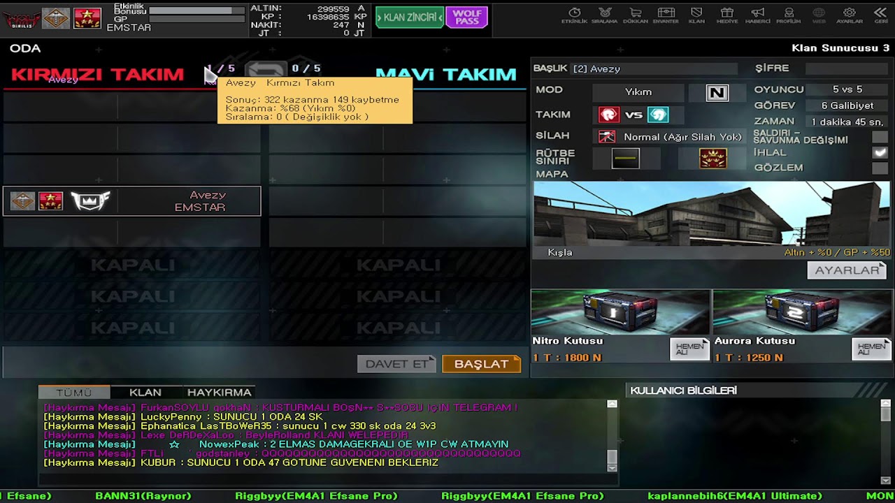 WolfTeam  Klan Savaşları  ( FİGHTERY )
