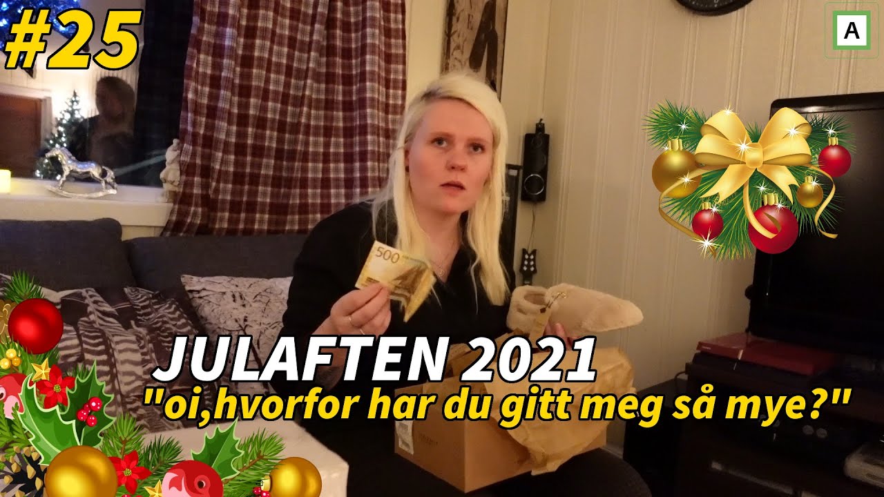 MIN JULAFTEN! 🎁 Gaver + Skraper flaxlodd (Vlogmas - 24.desember)