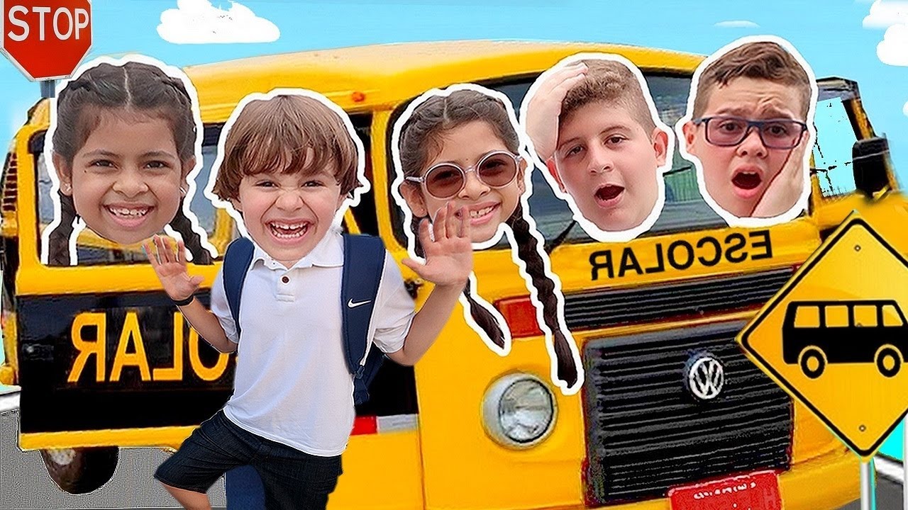 Novas Regras de Segurança e Conduta no Ônibus Escolar com amigos Teach School bus rules with friends