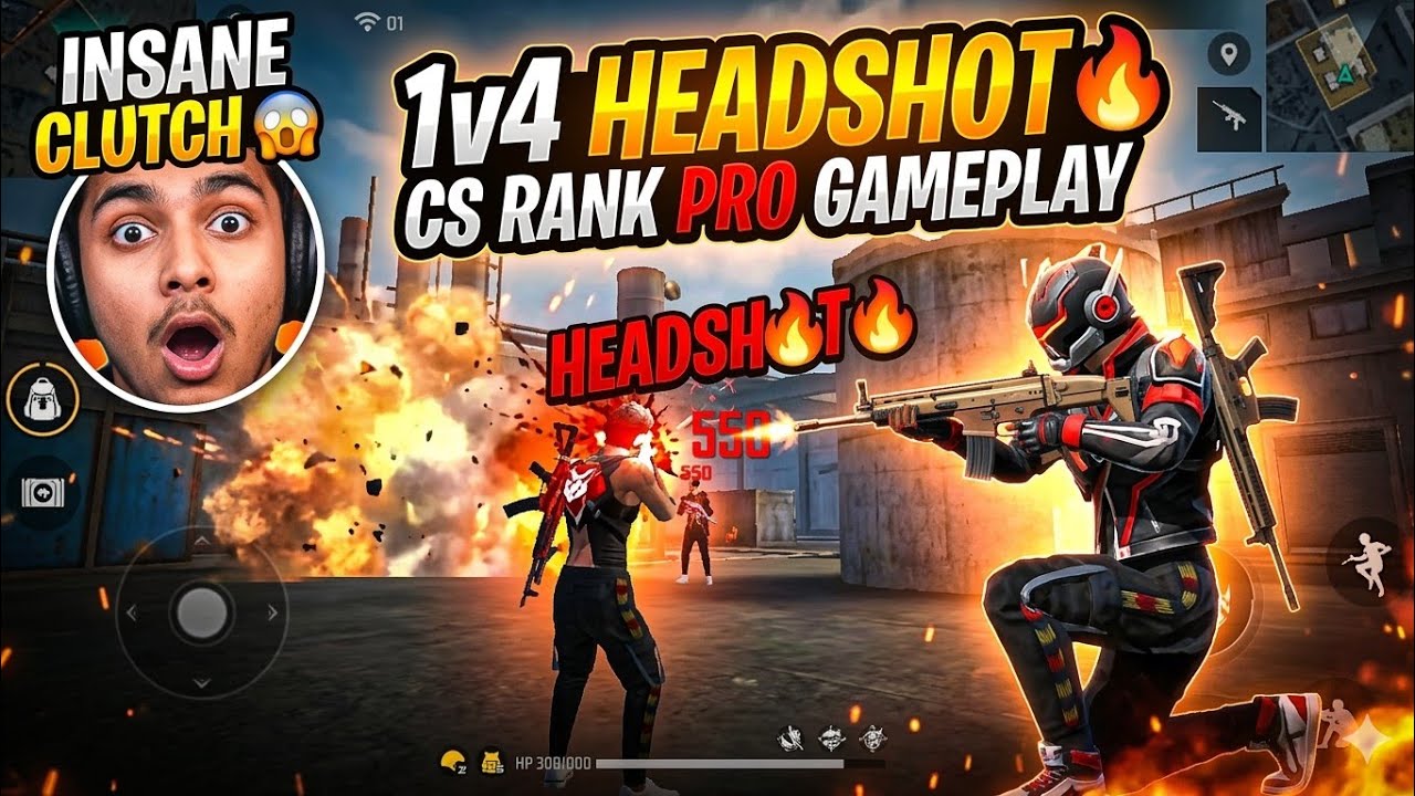 Free Fire CS Rank Push Episode 1 😱 1v4 Clutch Gameplay | Garena Free Fire
