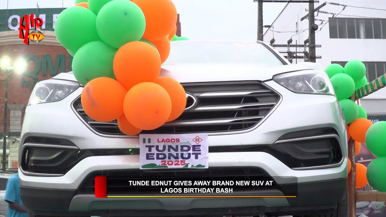 Tunde Ednut Shocks Fans with Brand New SUV Giveaway at Star-Studded Lagos Birthday Bash