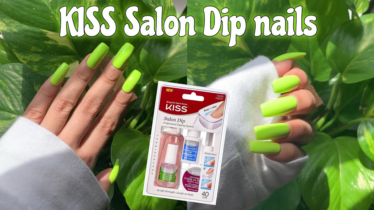 trying KISS Salon Dip nail kit