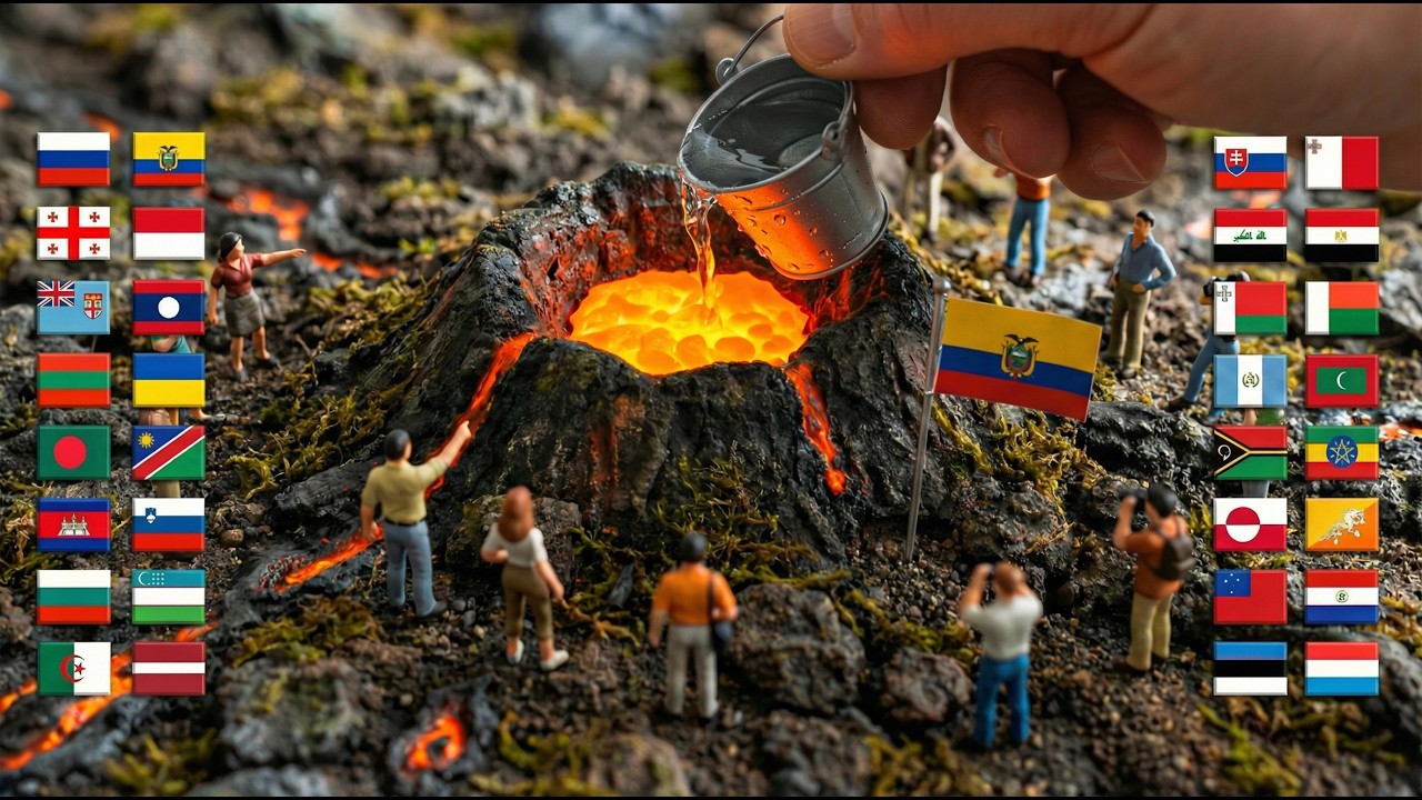 Mini Countries & Human Hand 🌍✋| Ultra Macro AI ASMR – Part 4