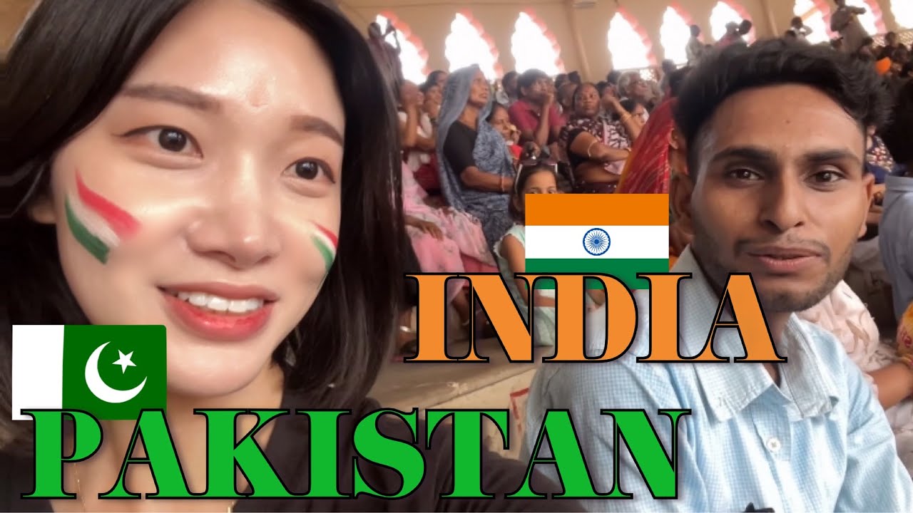 🇮🇳India Pakistan Wagah Border with kind Indian family🩷Korean girl in India 툭툭이 타고 와가보더, 암리차르 여행