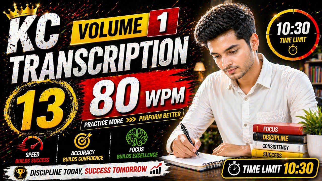 Kailash Chandra Volume-1 Transcription-13 @80wpm |