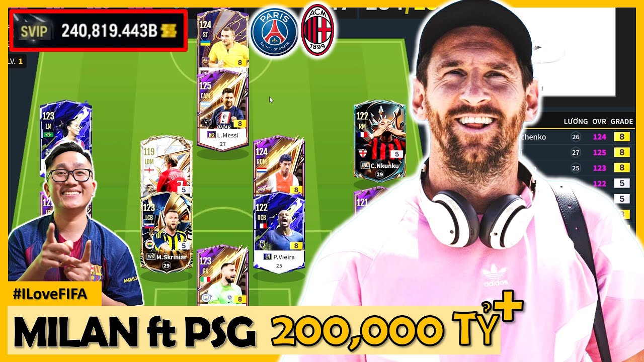 Đập Nát 500,000 Tỷ BP Tươi Trong 1 Nốt Nhạc I Love Mang Về 2 Đội Hình AC MILAN Mix PSG & Chân Cụt