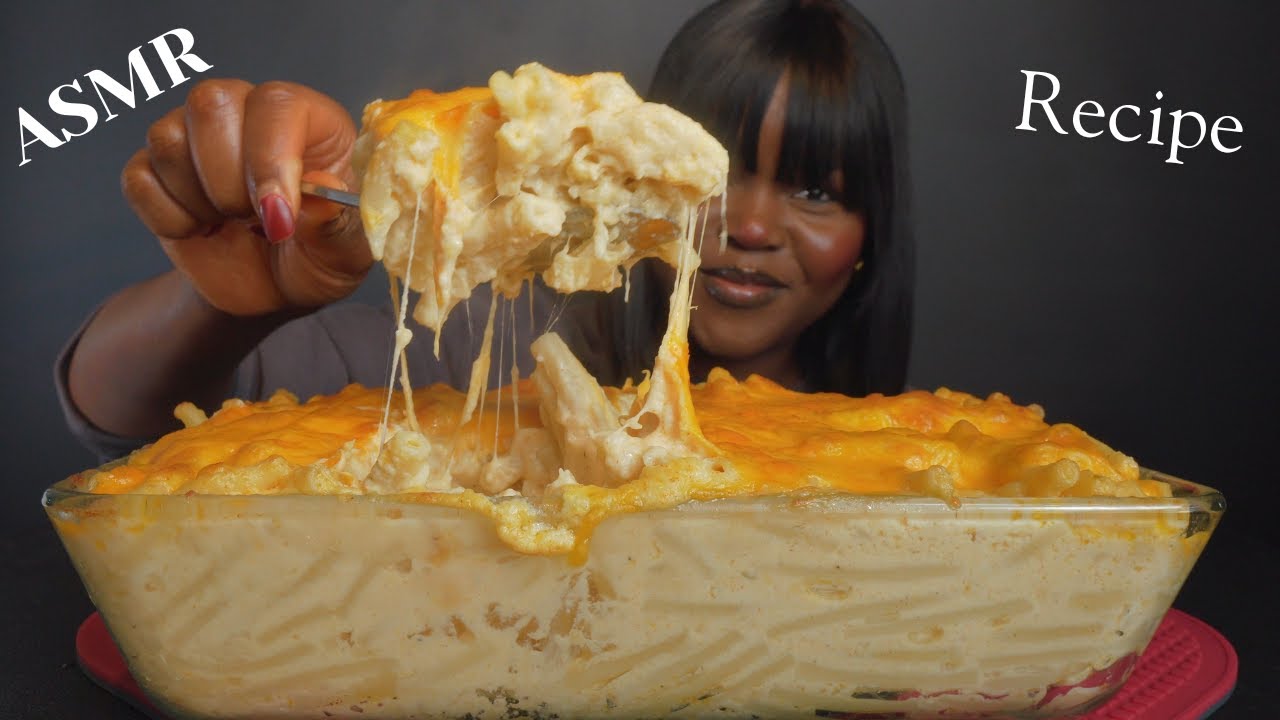 ASMR MAC &  CHEESE EASY RECIPE MUKBANG (NO Talking) |Slurpy Sticky Eating Sounds Vikky ASMR