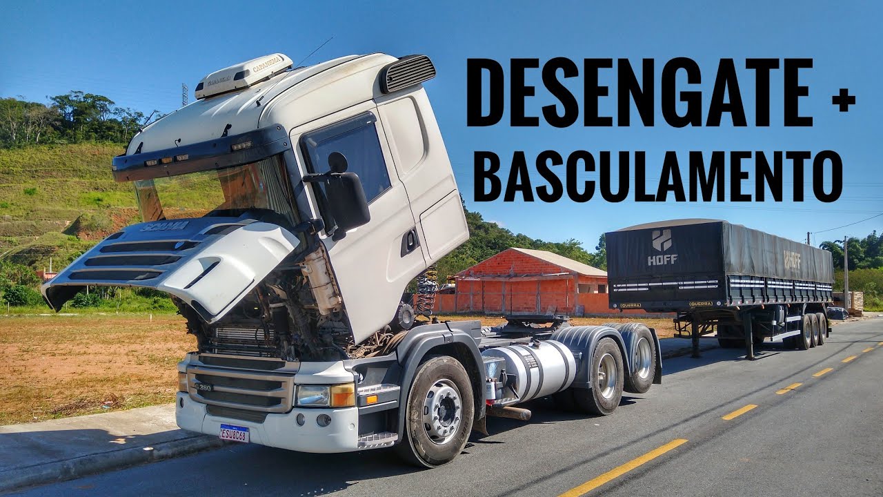 Desengate de carreta + Basculamento da cabine