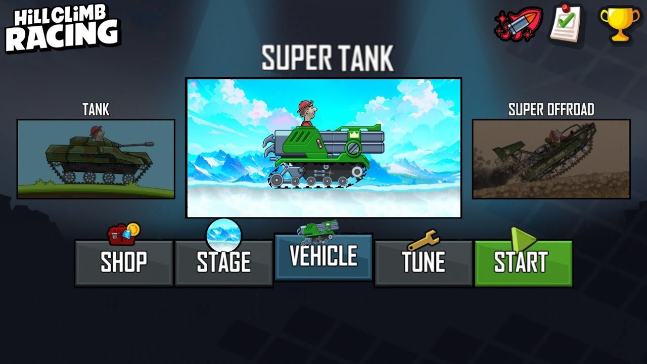 Hill Climb Racing : SUPER TANK vs SUPER OFF ROAD
