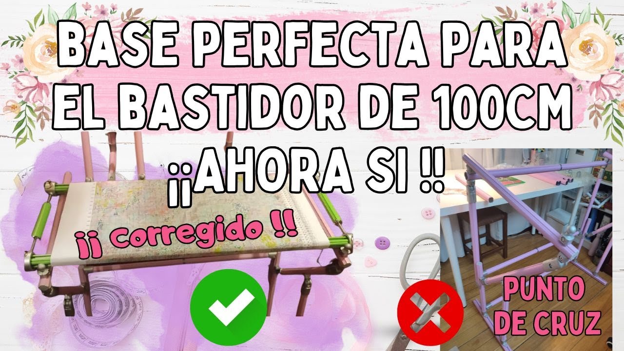 Correccion! Así queda el bastidor de 1 metro en el soporte de suelo  ¡Ya montado correctamente!