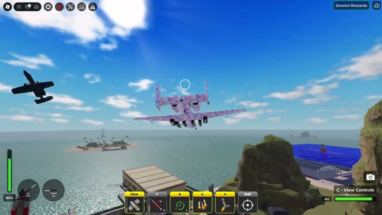 Destroying War Tycoon server with the BRRRRRRRRT plane!