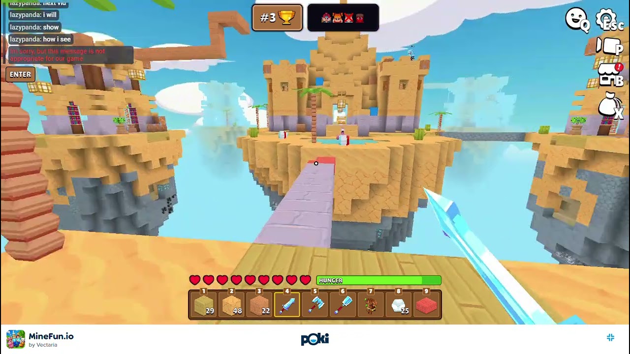 🔥 Epic SkyWars Battle on Minefun.io | Poki Gameplay Madness! 💥