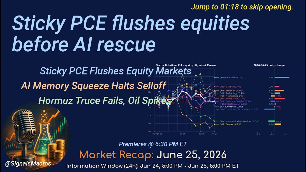 Sticky PCE flushes equities before AI rescue | Market Recap [2026-06-25]