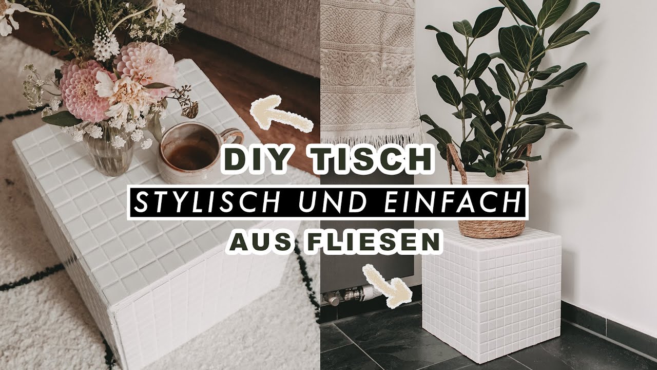 DIY Fliesen Tisch - Interior Trend ganz einfach und günstig selber machen - mosaik coffee table