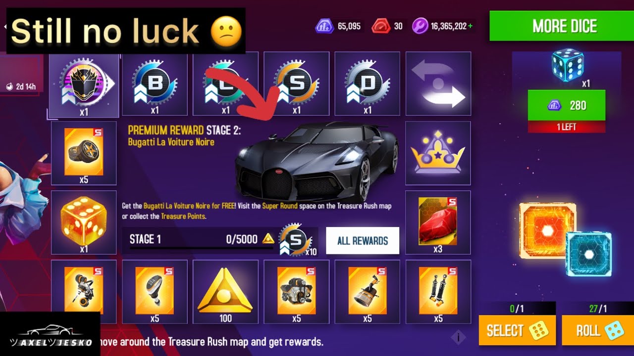 Bugatti La Voiture Noire - Treasure Rush 🔶 | Asphalt 8 🎲