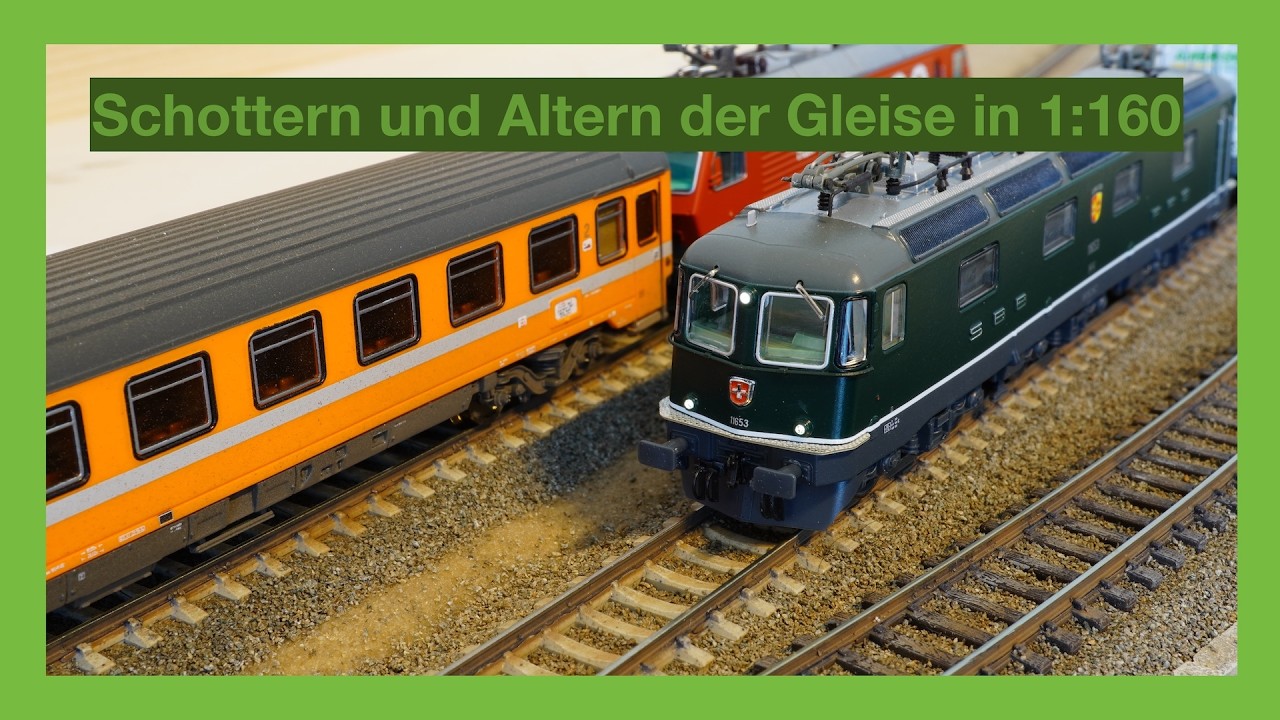 Italien #3 Bauvideo - Schottern und Altern der Gleise in 1:160 Spur N Modelleisenbahn