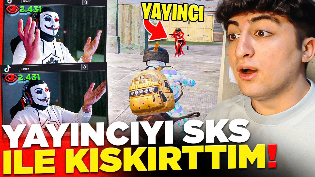 YAYINDA BANA SALLAYIP TEHTİD EDEN YAYINCIYI SKS İLE TROLLEYİP KIŞKIRTTIM! (bitti...😡) | PUBG Mobile