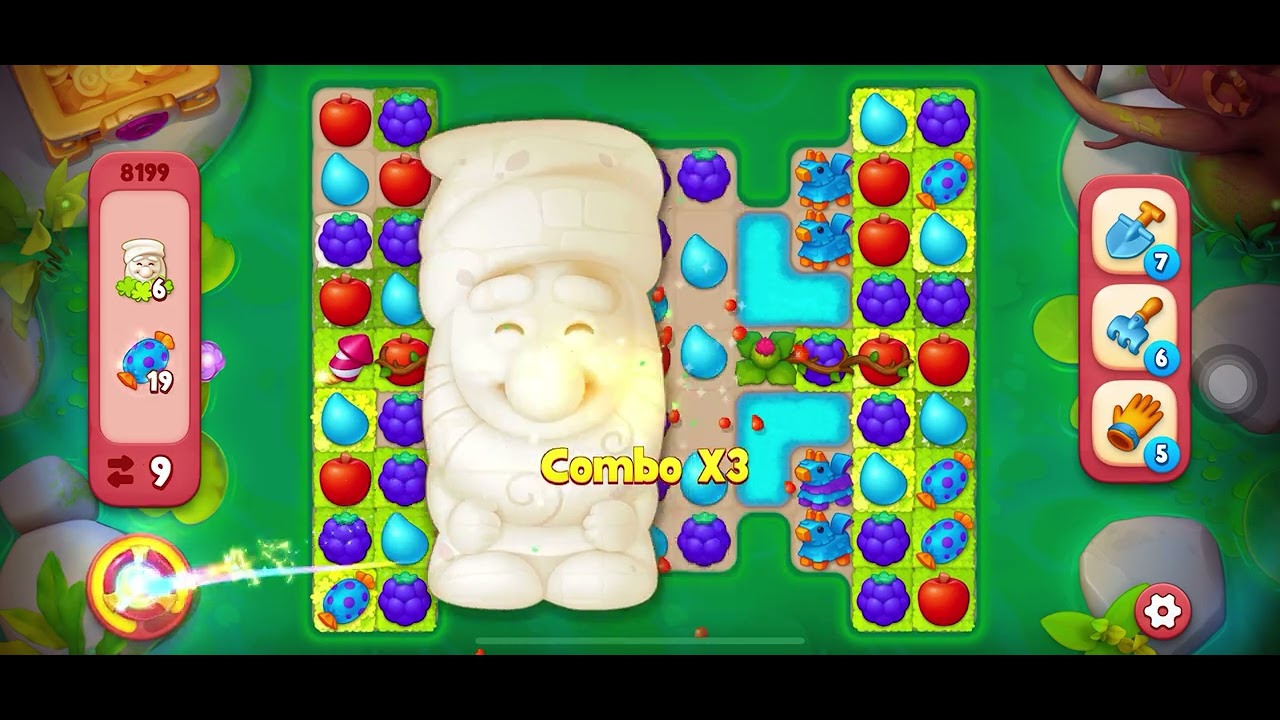 Gardenscapes | Hard Level 8199 Game Play